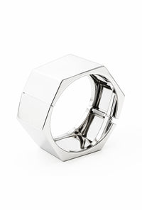 Bracelete Detalhe Geométrico Banhado em Ouro 18K