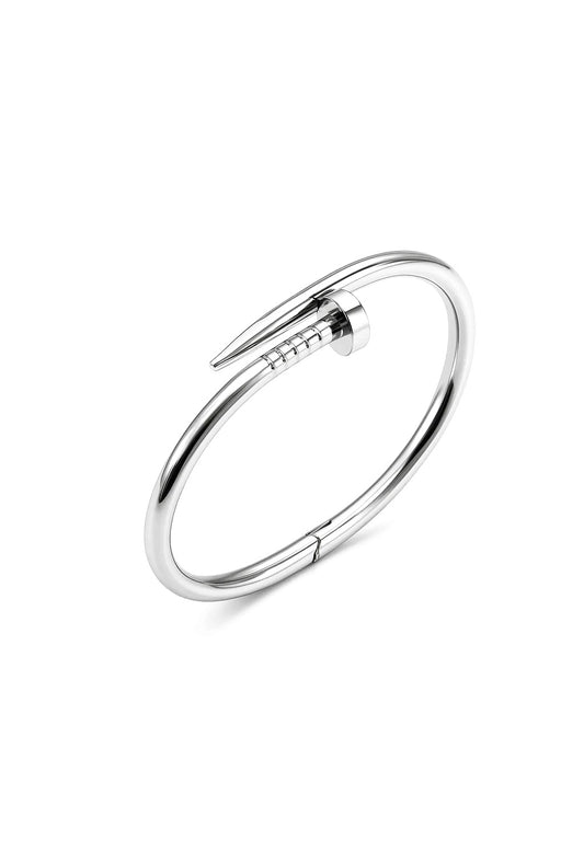 Bracelete com Design de Prego Banhado
