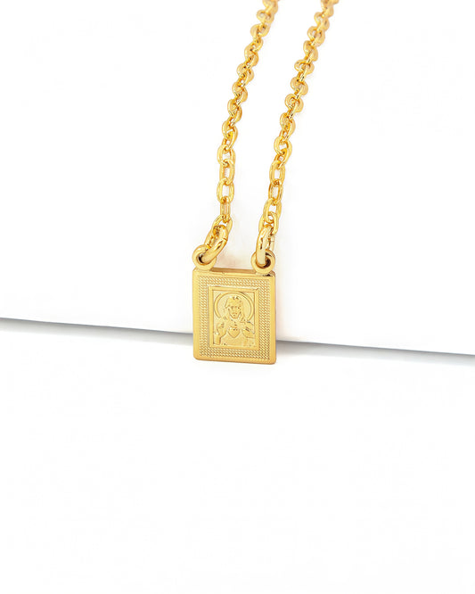 Escapulário O Senhor Te Abençoe e Te Guarde Banhado em Ouro 18K