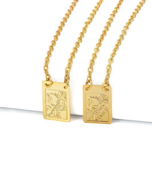 Escapulário Placa São Jorge Banhado em Ouro 18K