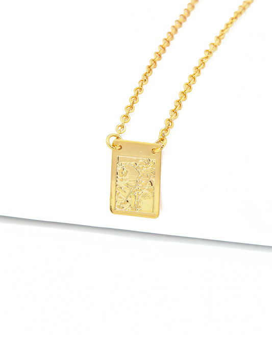 Escapulário Placa São Jorge Banhado em Ouro 18K