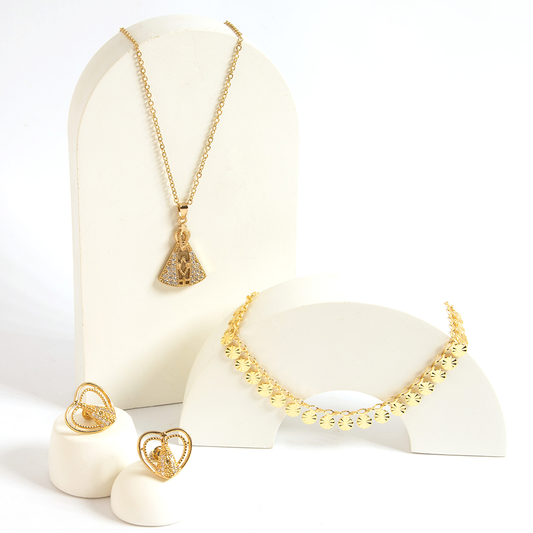 Kit Esperança Serena Banhado a Ouro 18K