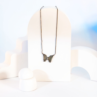 Colar Borboleta de Zircônia Banhado