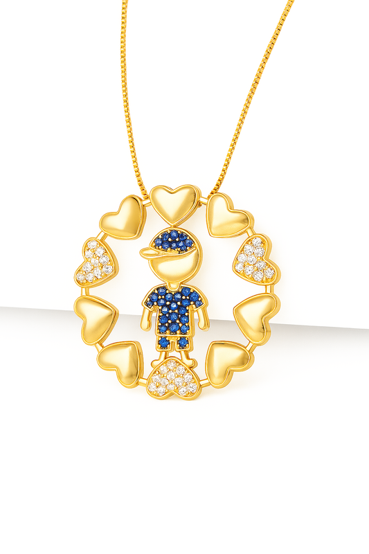 Colar Mandala Filho Cravejado Com Micro Zircônia Banhado
