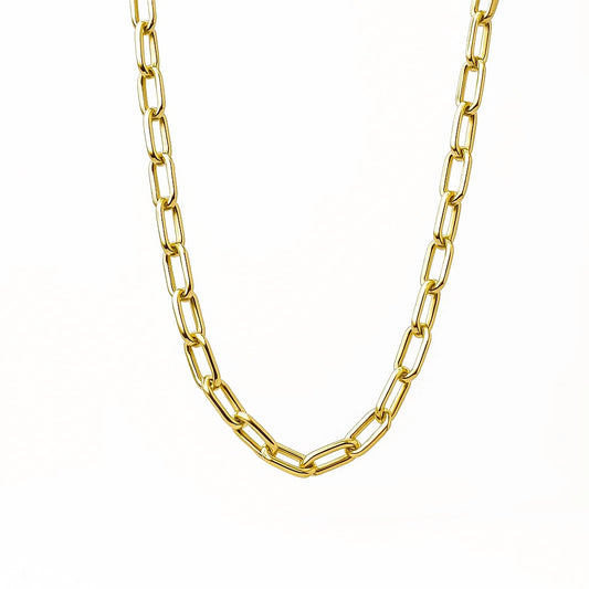Corrente de Ouro com Elos Cartier Banhado em Ouro 18K