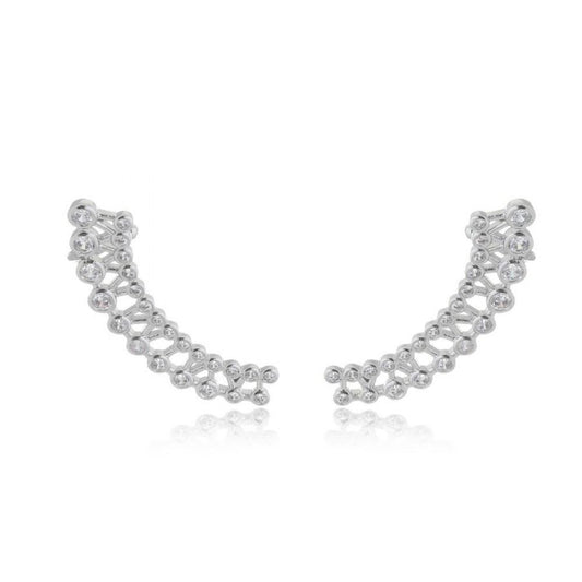 BRINCO EAR CUFF ESCALADOR CRAVEJADO EM ZIRCÔNIAS FOLHEADO