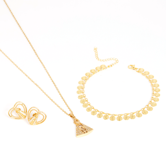 Kit Esperança Serena Banhado a Ouro 18K