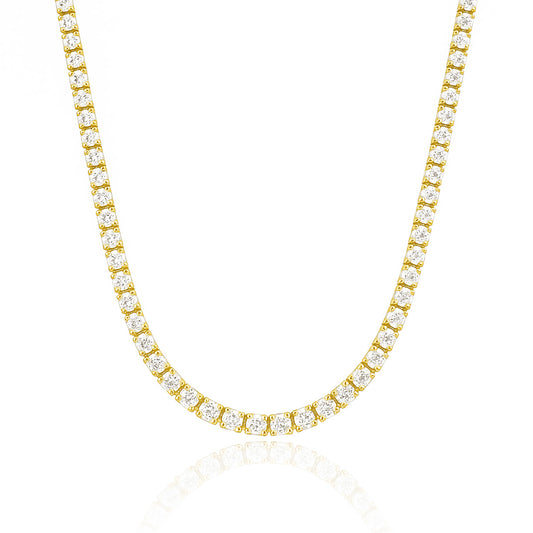 Colar Choker Riviera Banhado a Ouro 18k
