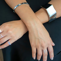 Bracelete Detalhe Geométrico Banhado em Ouro 18K