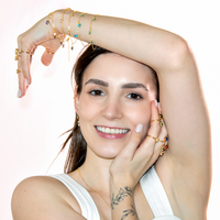 Pulseira com Pingente Coração Pedras Artificias Esmeralda