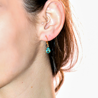 Conjunto Colar e Brinco Com Zircônias Formato Gota