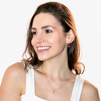 Conjunto Colar e Brinco Com Zircônias Formato Gota