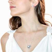 Conjunto Colar e Brinco com Zircônias Design de Coração