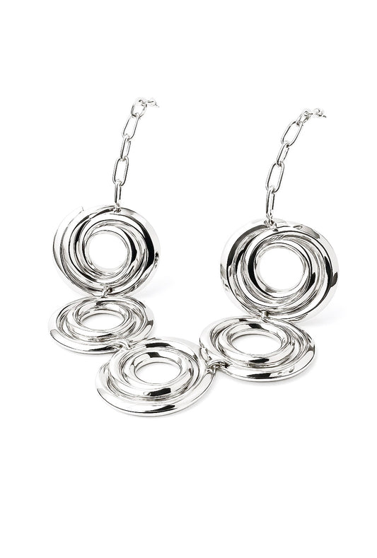 Colar de Argola Dupla Maxi Banhado em Ouro 18K