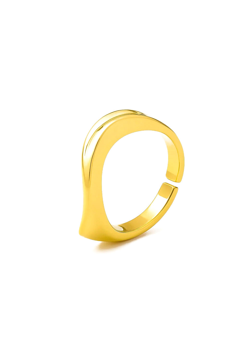 Anel Ajustável Orgânico Onda