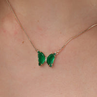 Colar Borboleta de Zircônia | Banhado a Ouro 18k