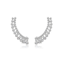 Brinco Ear Cuff Escalador Cravejado Em Zircônia Banhado em Ouro 18K