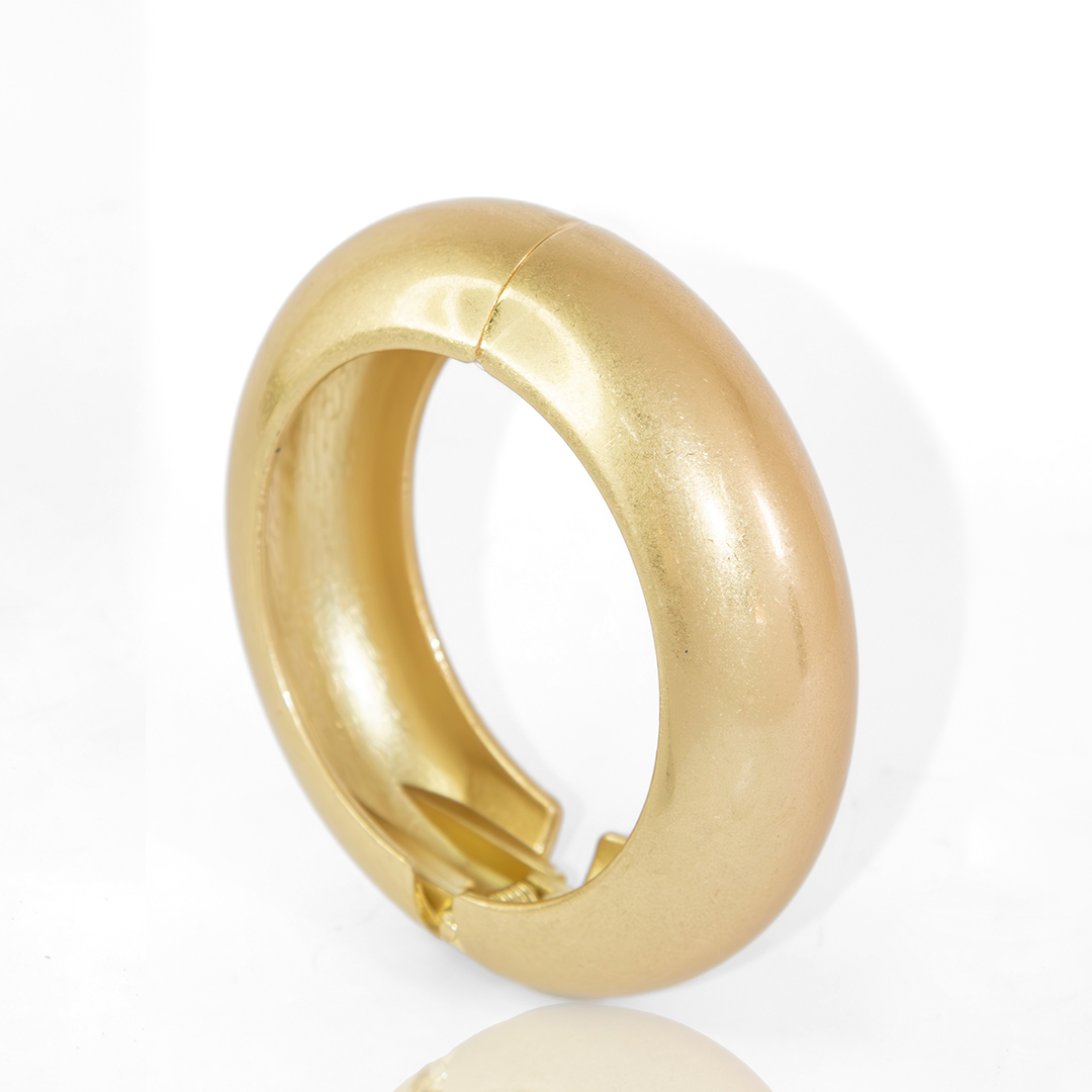 Bracelete Design Oval Texturizado Banhado