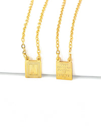 Escapulário Nossa Senhora Guardai-me, Defendei-me Banhado em Ouro 18K