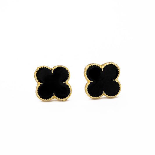 Brinco Virginia Trevo Banhado a Ouro 18K