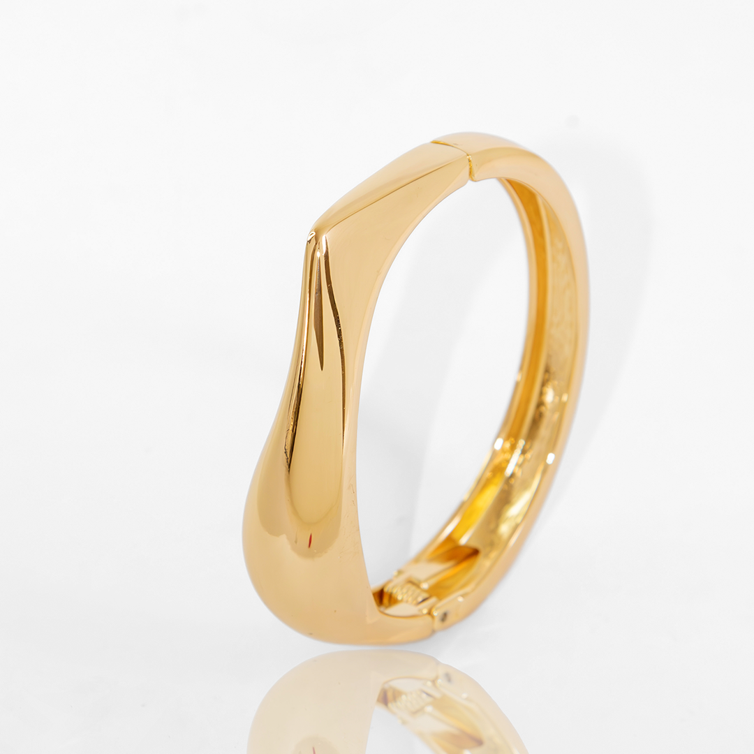 Pulseira Bracelete Liso Coração Afeto