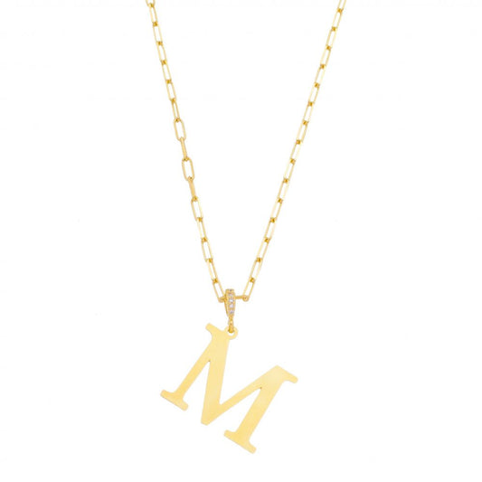 Colar Personalizado com Inicial e Corrente Cartier | Banhado a Ouro 18k