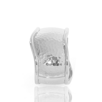 Pulseira Rígida Articulada de Metal Texturizado Banhado