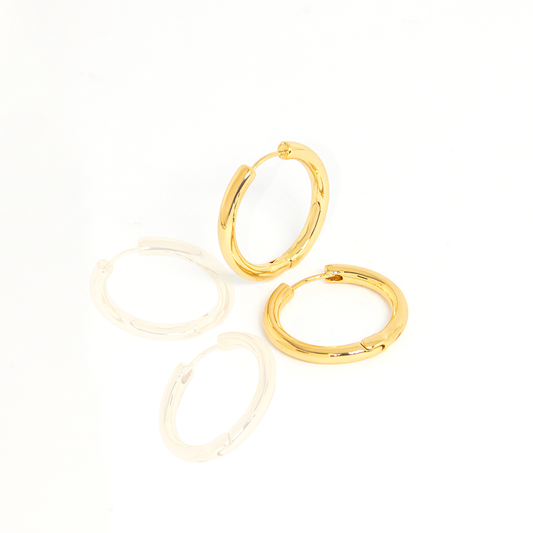 Argola Lisa Minimalista Banhada