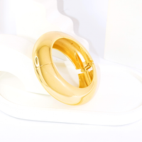 Bracelete Design Oval Liso Banhado