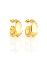 Brinco Formas Orgânicas Banhado a Ouro 18K