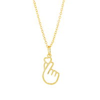 Colar Coração Coreano - Banhado em Ouro 18K