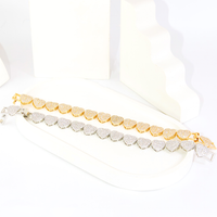 Bracelete Elo Coração Fecho Gaveta Ganhado