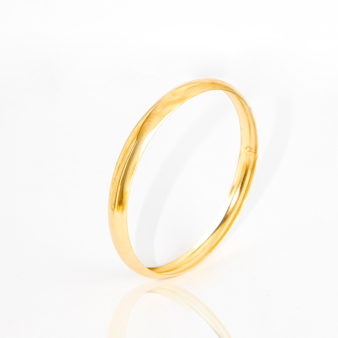 Bracelete Argola Lisa Media Banhada