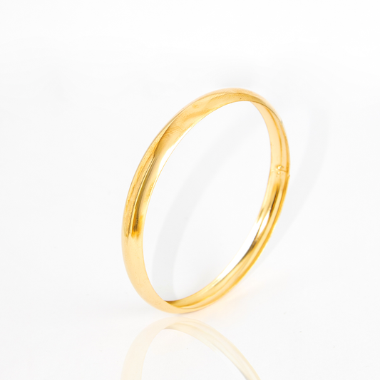 Bracelete Argola Lisa Media Banhada