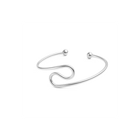 Pulseira em Formato S Ondulado Banhado em Ouro 18K