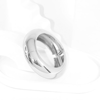 Bracelete Design Oval Liso Banhado