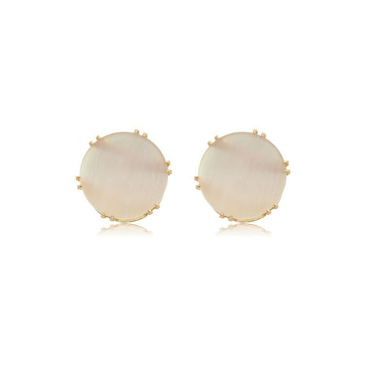 Brinco Pino Madrepérola | Banhado a Ouro 18k