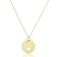 Colar Medalha Escrito Luz - Banhado em Ouro 18K