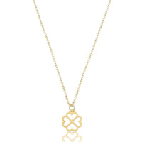 Colar Pingente Trevo de Quatro Folhas - Banhado em Ouro 18K