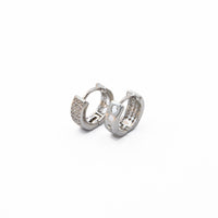 Brinco de Argola Cravejado de Zircônias Folheado