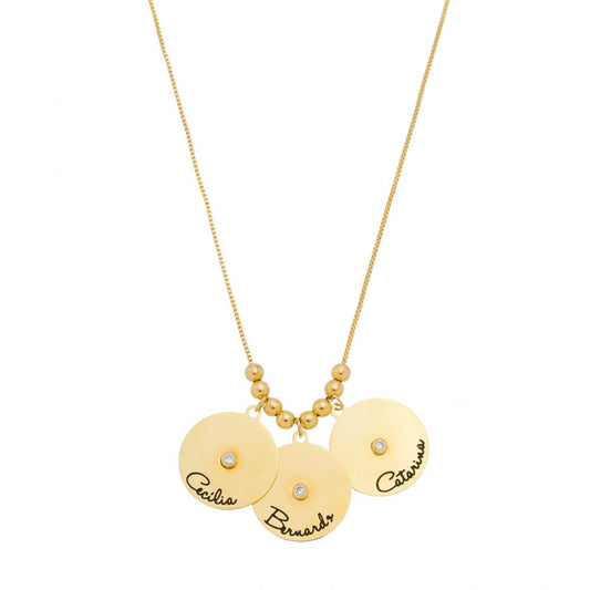 Colar Personalizado com Nome em Mandalas | Banhado a Ouro 18k