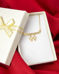 Colar Personalizado Canga Corações e Filho(a) Banhado em Ouro 18K