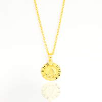 Colar Medalha De Nossa Senhora Banhada A Ouro