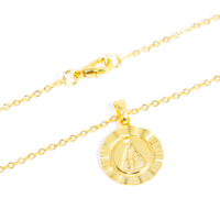 Colar Medalha De Nossa Senhora Banhada A Ouro