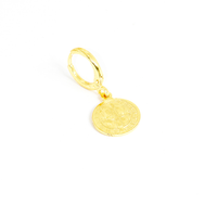 Brinco Medalha De Sao Bento Banhado A Ouro