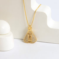 Colar Nossa Senhora Aparecida Cravejado em Zircônia Banhado