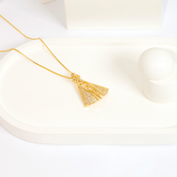 Colar Nossa Senhora Aparecida Cravejado em Zircônia Banhado