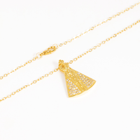 Colar Nossa Senhora Cravejado em Zircônias Brancas