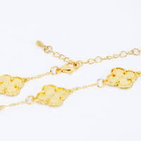 Pulseira Inspiração Trevo De Quatro Folhas Dourado