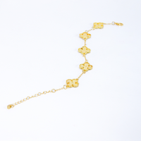Pulseira Inspiração Trevo De Quatro Folhas Dourado